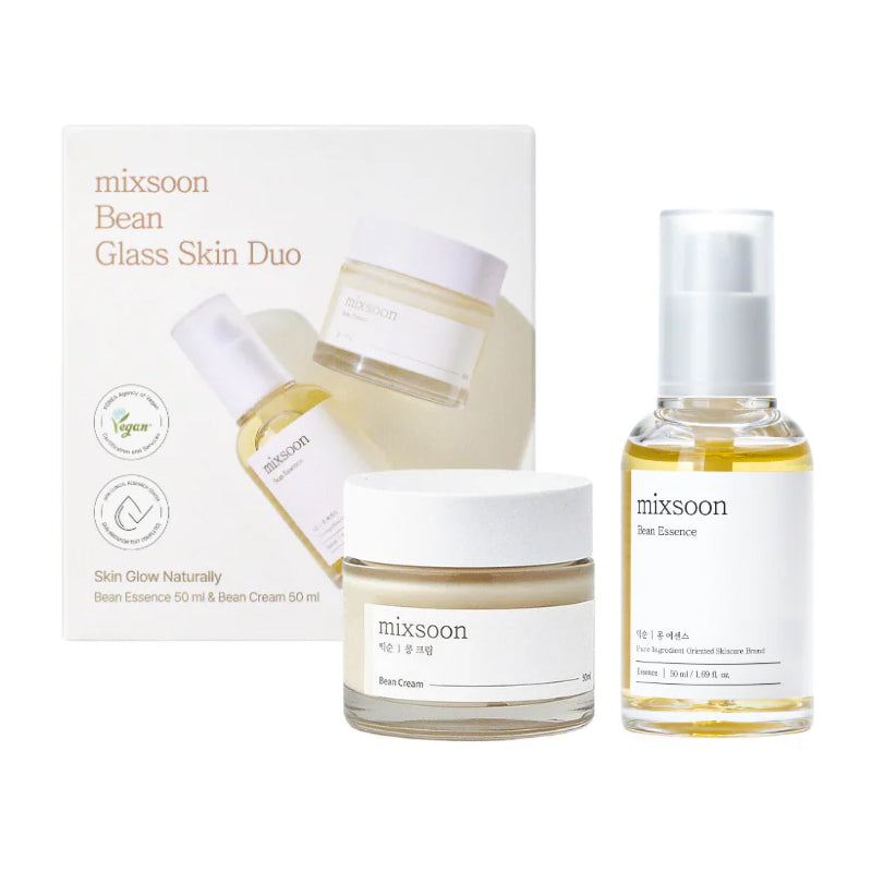 Mixsoon Bean Glass Skin Duo – Bean Essence & Bean Cream